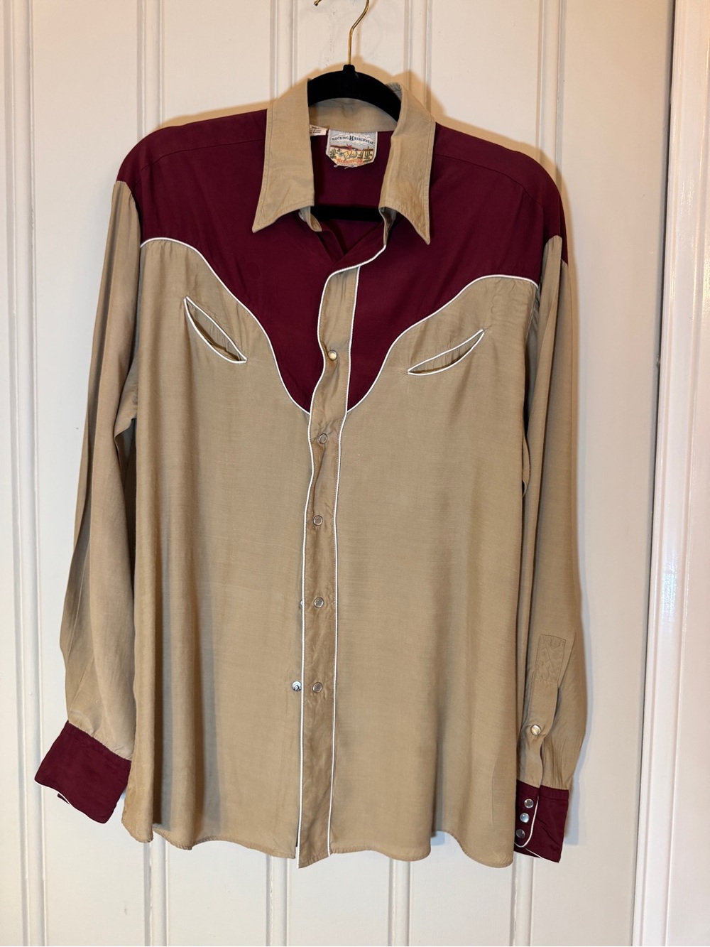 Rocking K Ranchwear Pearl Snap Mens Shirt Large